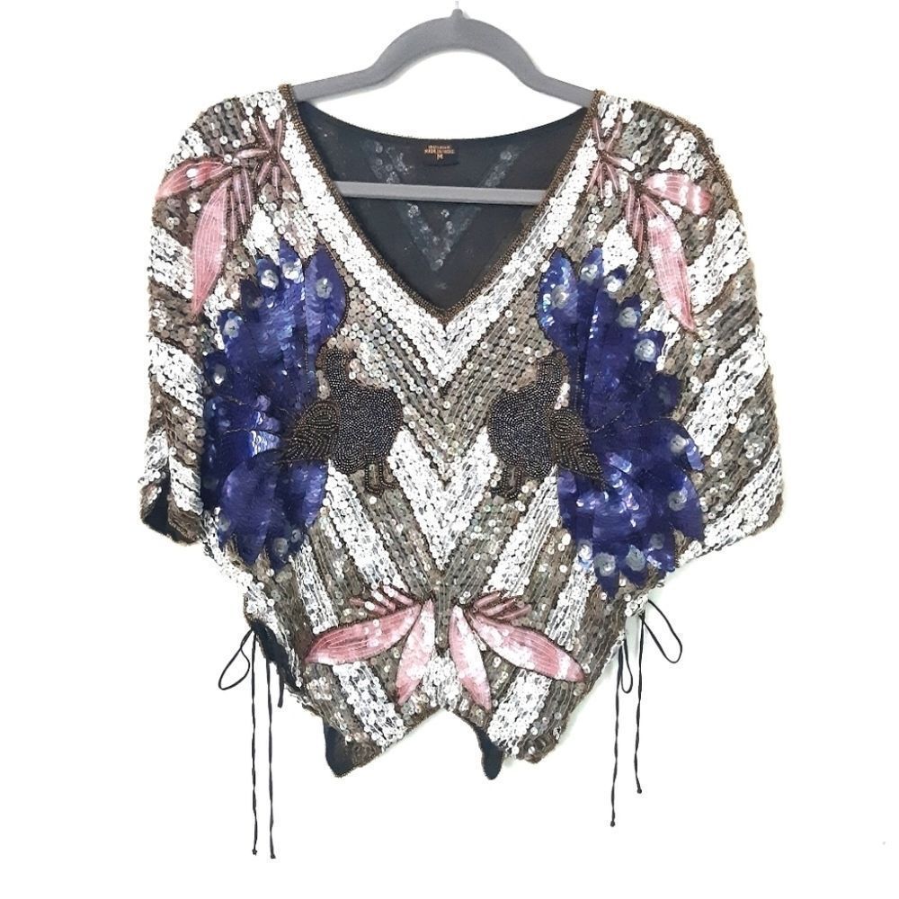 Vintage Sequin Butterfly Top